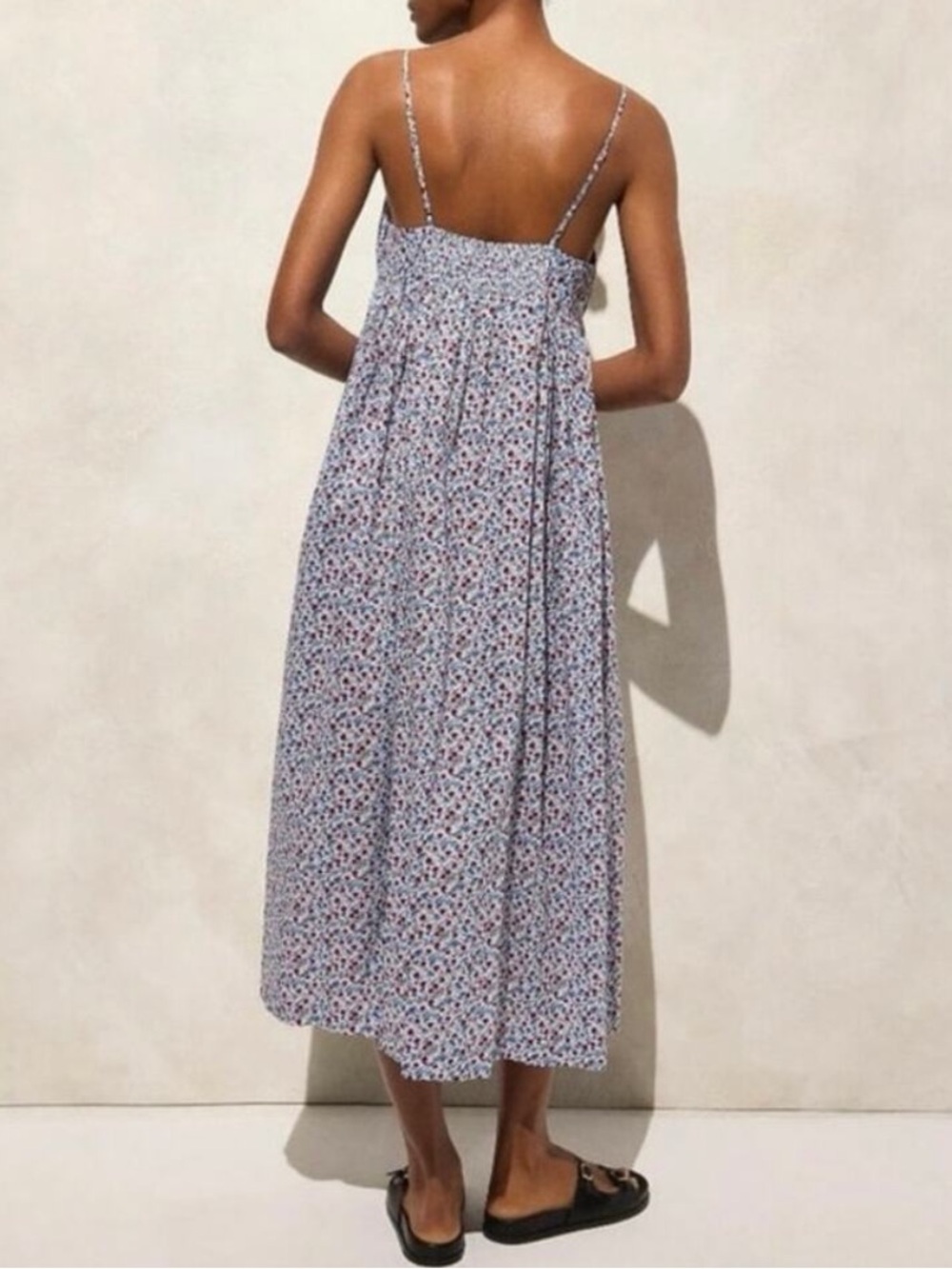 NWT J. Crew Cotton Voile Empire Waist Midi Dress in Poppy Print - Picture 3 of 11